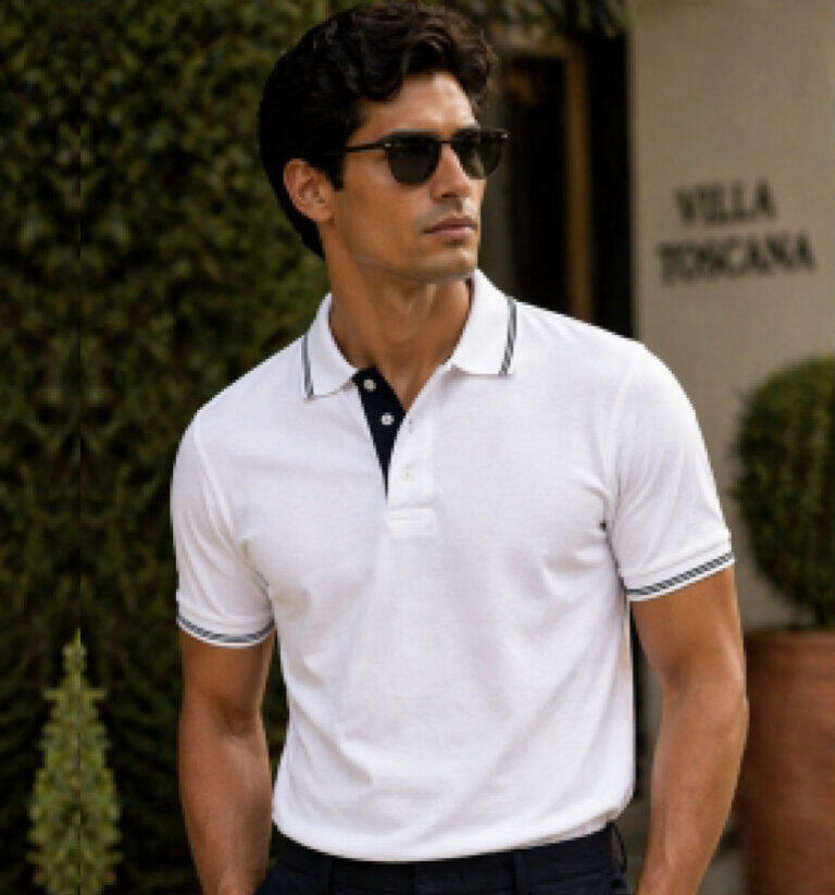 Ruffty Tipping Collar T-shirt