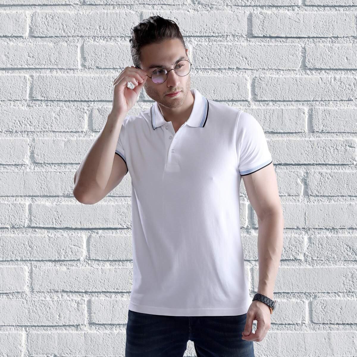 Wild Horn Jacquard Collar T-shirts