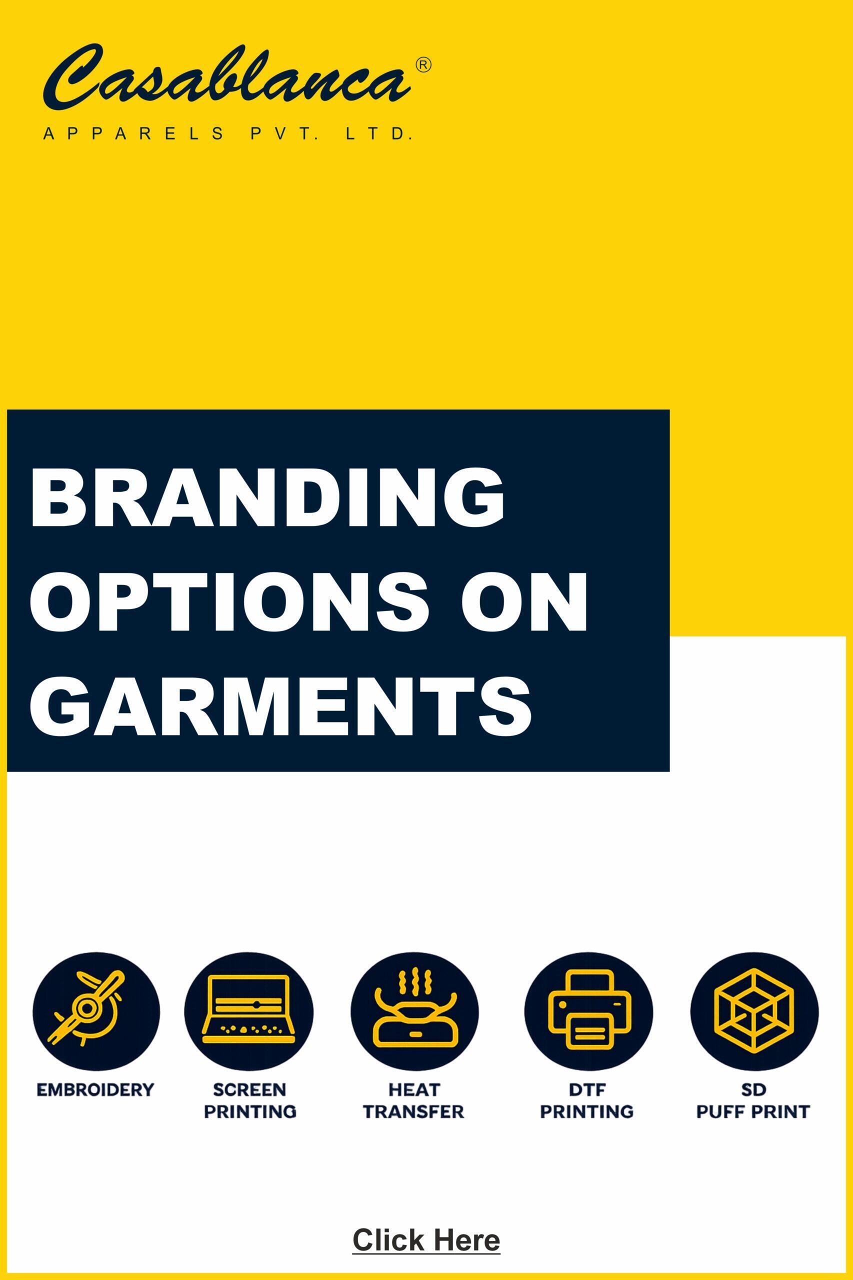 Branding Options on Garments